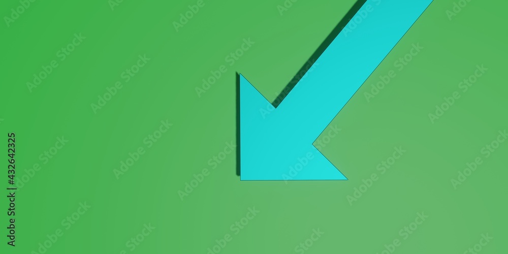 arrow pointing down . Stock market correction symbol . Price collapse . arrow pointing down . Stock market correction symbol . Price collapse .