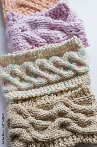 hand knitting - home made wool headbands 