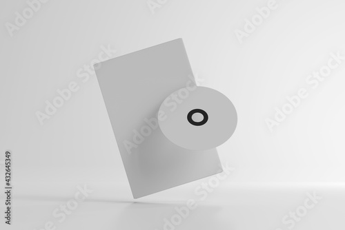 Isolated Software Box and Disk 3D Rendering