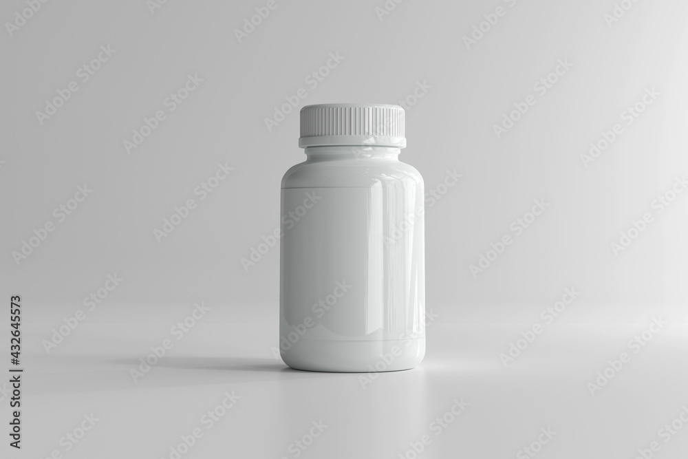 Isolated Plastic Medicine Bottle 3D Rendering Isolated Plastic Medicine Bottle 3D Rendering