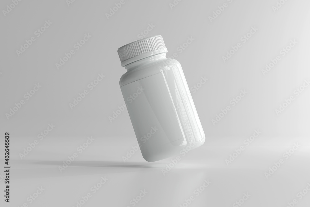 Isolated Plastic Medicine Bottle 3D Rendering Isolated Plastic Medicine Bottle 3D Rendering