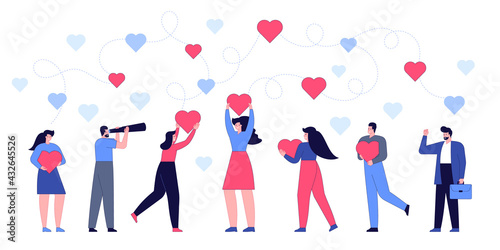 Customer choice or review rating concept Business satisfaction support Different People give review rating and feedback Know your client Rank rating stars feedback Flat vector illustration 