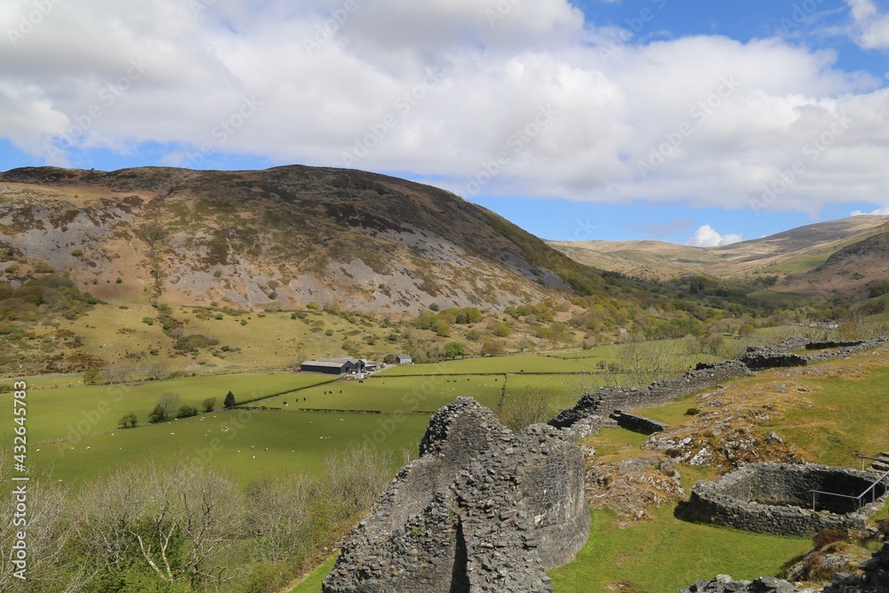 The beautiful Dysynni valley on a sunny Spring morning in Gwynedd, Wales, UK.