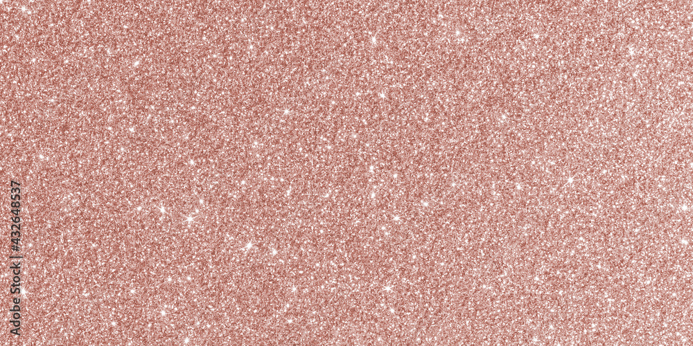 Fototapeta premium Rose gold glitter texture pink red sparkling shiny wrapping paper background for Christmas holiday seasonal wallpaper decoration, greeting and wedding invitation card design element
