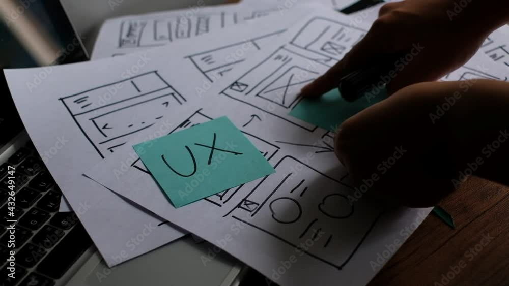UX mobile application wireframe. Sketch, prototype, framework, layout future app design project.