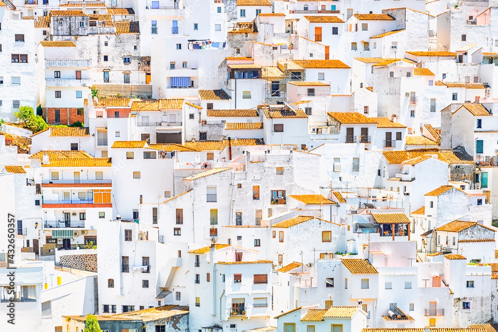 White houses in Casares village, Andalusia White houses in Casares village, Andalusia