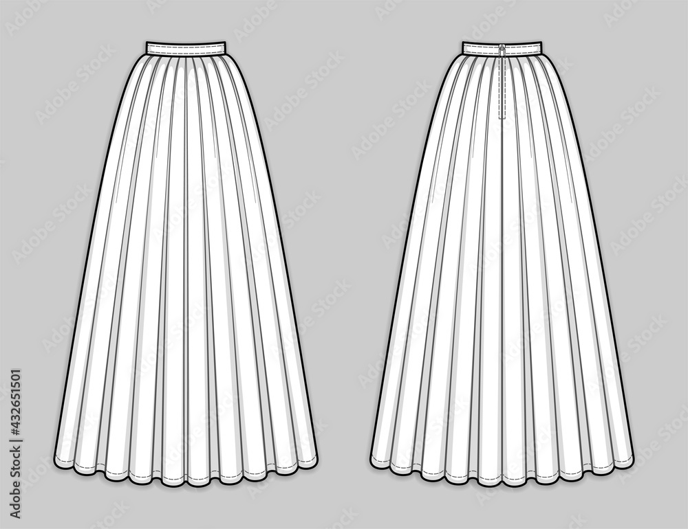 Gored Skirt Vector Images (56)