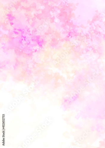 幻想的なピンクのキラキラ水彩テクスチャ背景