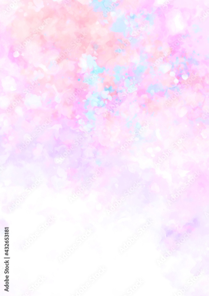 幻想的な虹色パステルなキラキラ水彩テクスチャ背景