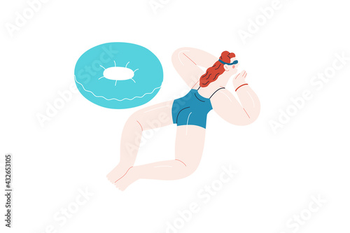 Beach resort activities, modern flat vector illustration