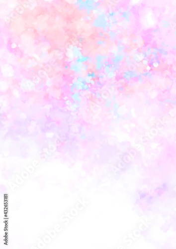 幻想的な虹色パステルなキラキラ水彩テクスチャ背景