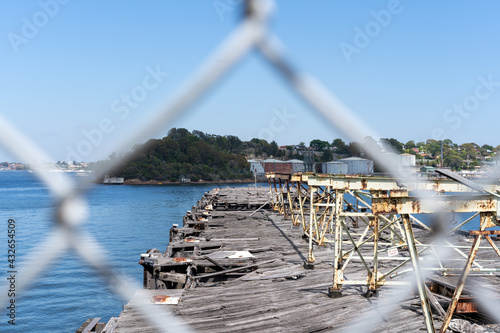 abondoned old falling down wharf 