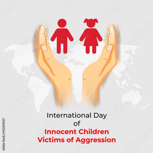 vector illustration for international day of innocent children victims of aggression