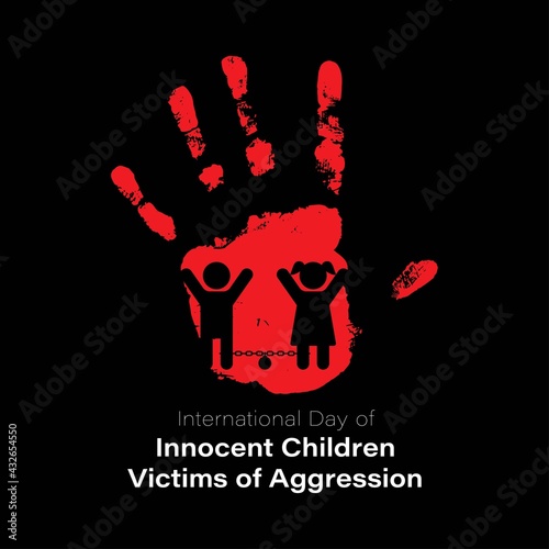 vector illustration for international day of innocent children victims of aggression