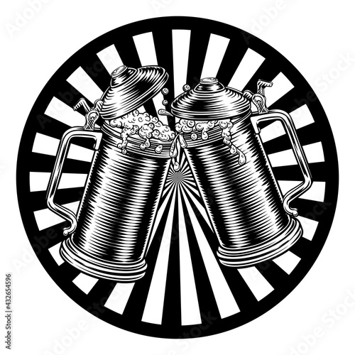 Beer Stein German Oktoberfest Pint Tankard Mugs