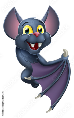 Halloween Vampire Bat Carto...