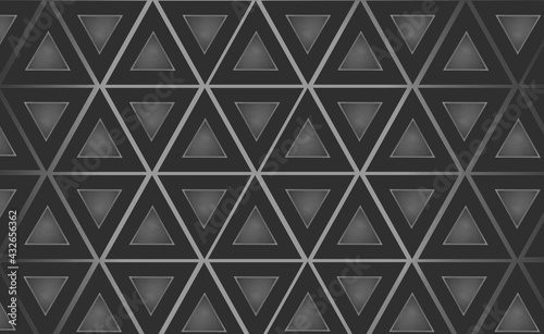 White and blue triangular background with black outline. 3d textura