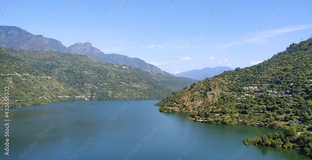This is Beautiful lake situated in Tehri Uttarakhand is awesome lake with middle in hills. 