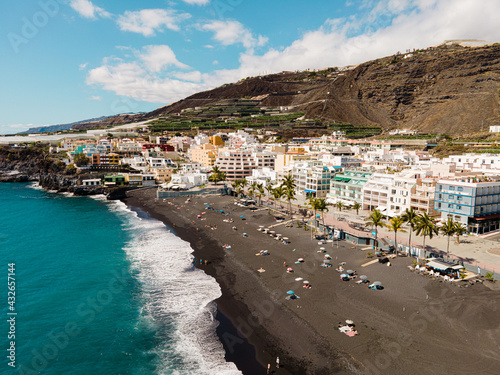 Aerial view on Puerto Naos in La Palma, Canary Islands, Spain photo