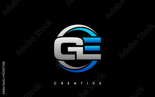 GE Letter Initial Logo Design Template Vector Illustration