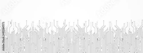 Abstract Technology Background, digital arrow speed up and circuit board pattern, microchip, power line, blank space