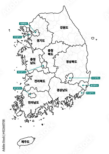 한국 지도 Various maps of Korea