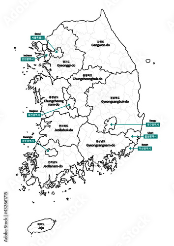 한국 지도 Various maps of Korea