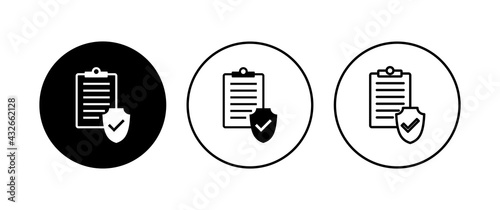 Insurance icon set. insurance symbol vector