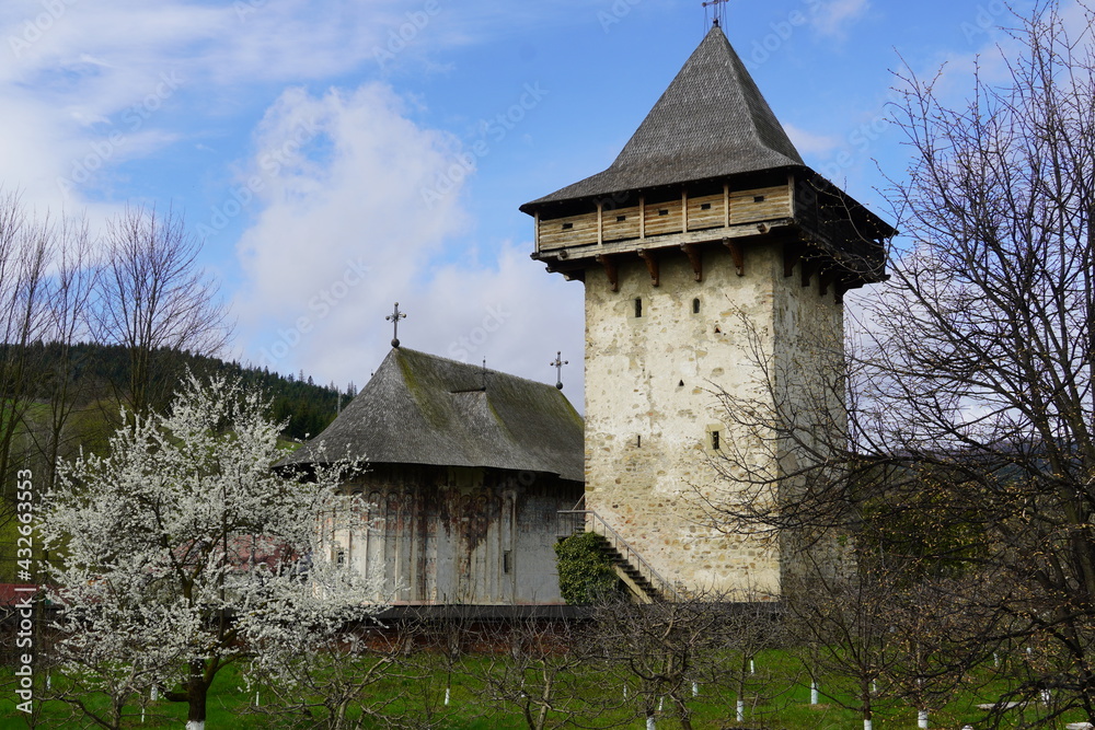Very old Romanian Monastery ( Gura Humorului ) built in 1530 Very old Romanian Monastery ( Gura Humorului ) built in 1530