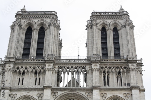 the bell towers of notre dame.