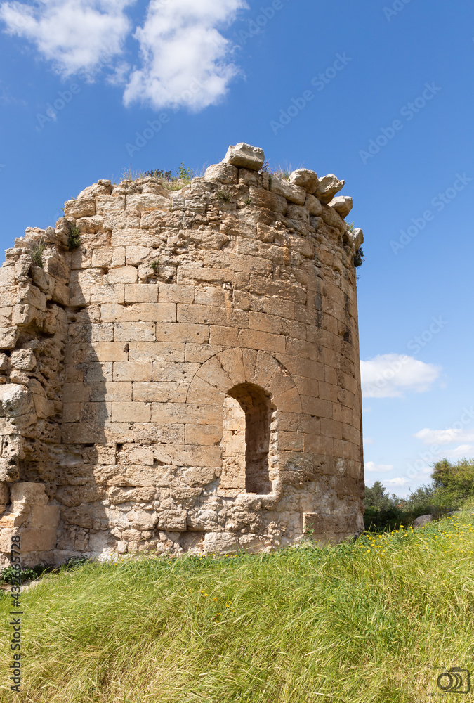 The ruins  of the Byzantine church of St. Anne near the Maresha city in Beit Guvrin, Kiryat Gat, in Israel