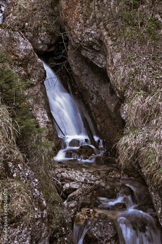 Waterfall in the forest near Terchova