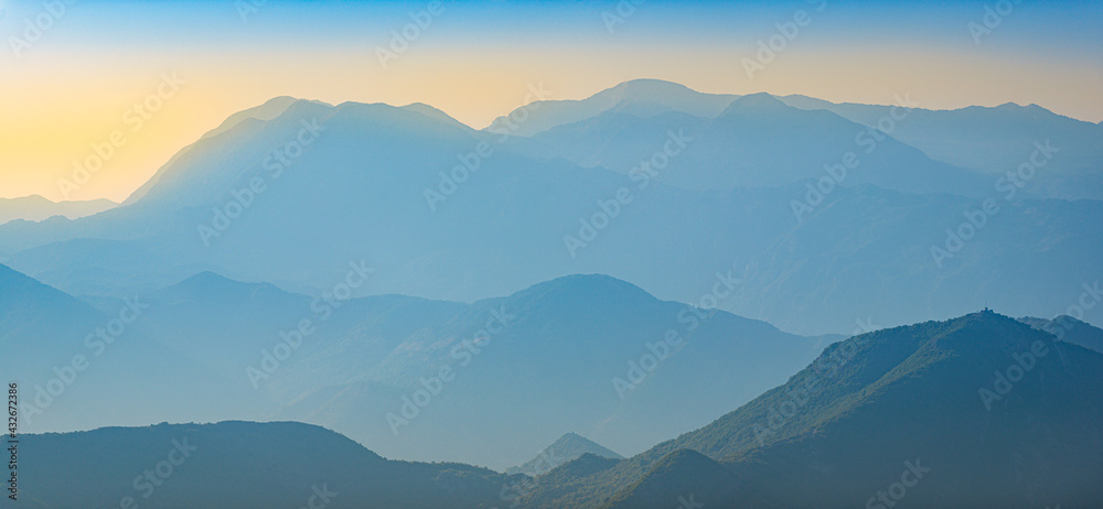 Kotor bay mountains in Montenegro Kotor bay mountains in Montenegro