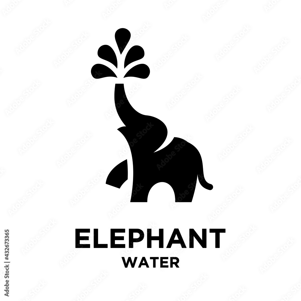 simple songkran elephant with water vector icon black logo illustration design isolated background simple songkran elephant with water vector icon black logo illustration design isolated background