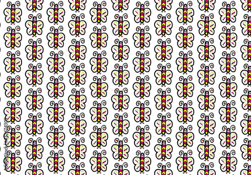 seamless pattern with birds and flowers