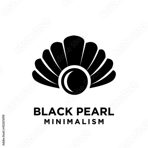 simple black pearl minimalism vector icon logo illustration design isolated background