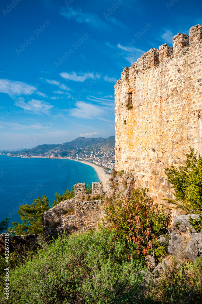 The Castle of Alanya Town in Turkey