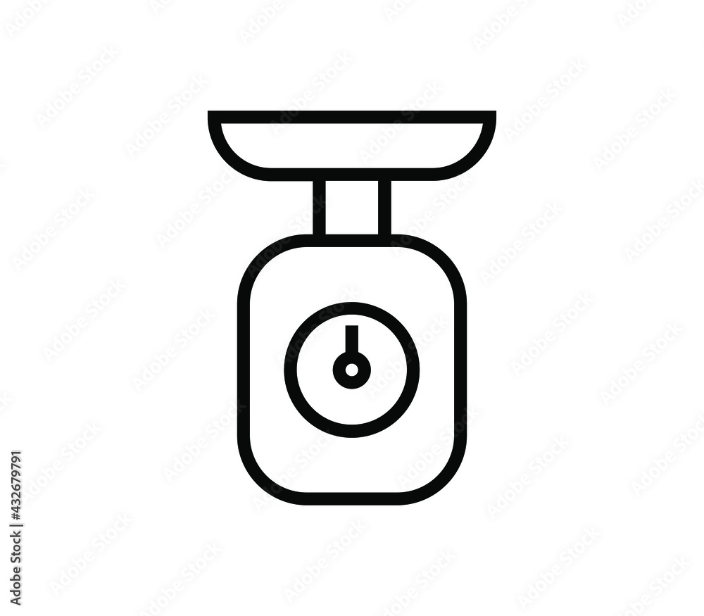 Obraz premium Kitchen scale icon