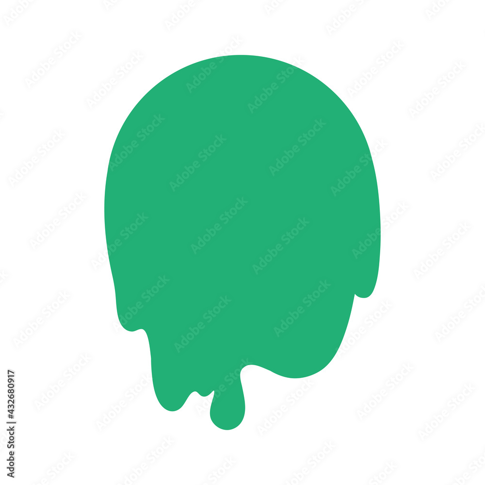 Abstract slime element. Geometric slimed object on isolated background