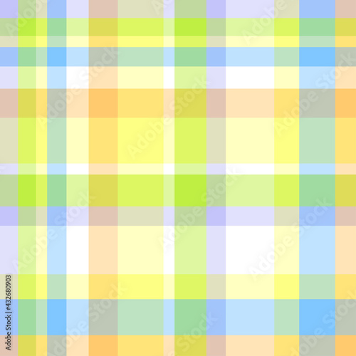 Seamless multicolored pattern. Checkered texture. Abstract geometric texture for design. Light colors. Print for shirts and textiles