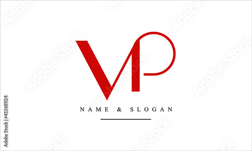 PV, VP, P, V abstract letters logo monogram