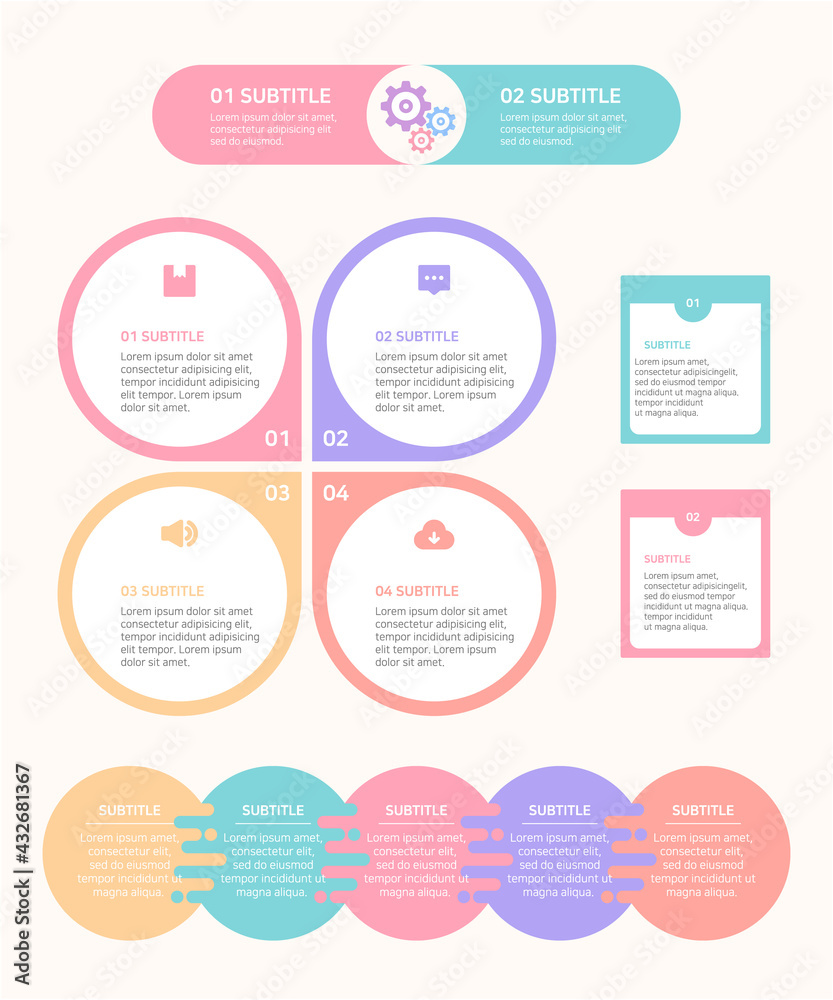 A commonly collection of typical infographics.
A commonly collection of typical infographics.