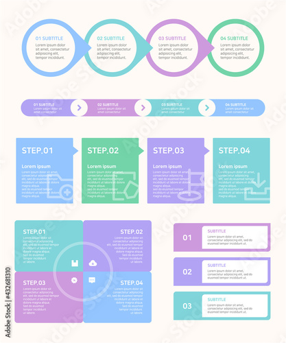 A commonly infographic template for presentation slides.  © Mango