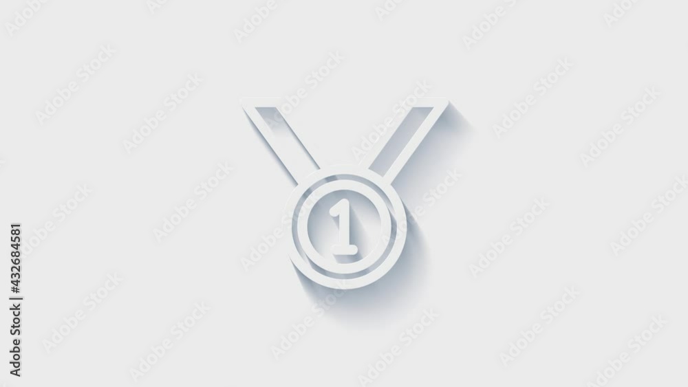 Award shadow medal icon isolated on green background. Winner trophy symbol. Motion graphics. Award shadow medal icon isolated on green background. Winner trophy symbol. Motion graphics.