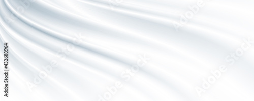 White fabric background with copy space