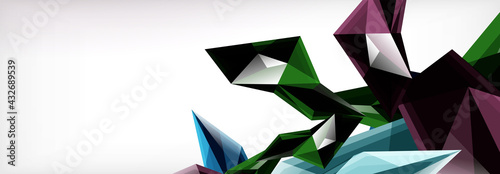 Vector 3d triangles and pyramids abstract background for business or technology presentations, internet posters or web brochure covers