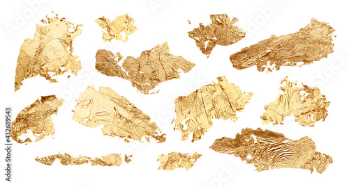 Vászonkép Gold glitter and bronze color blot