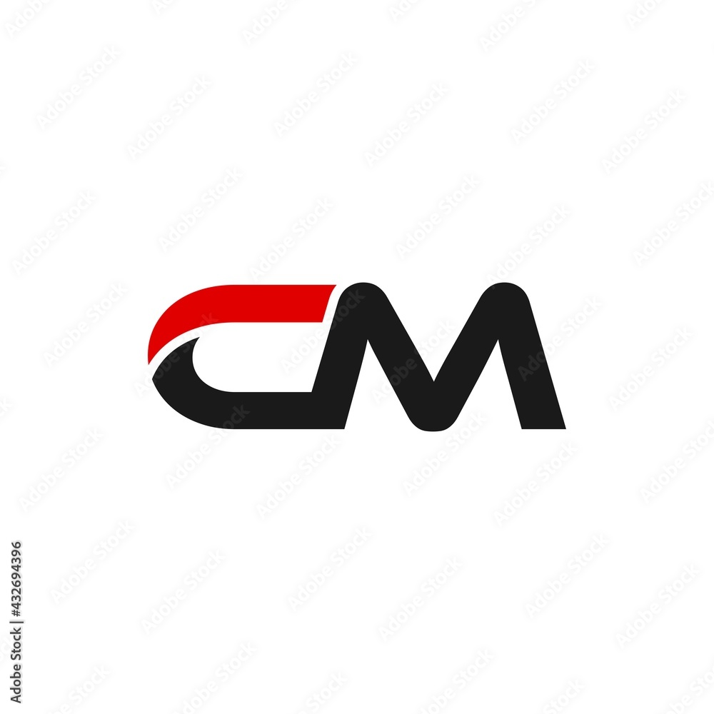 CM initial Creative connected elegant. letter logo design template CM initial Creative connected elegant. letter logo design template