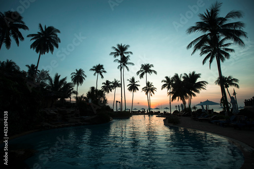 Twilight on a asian tropical sea beach. © De Visu