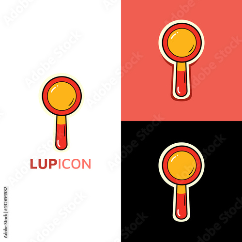 Lup kawaii icon logo. Back to school cute cartoon hand drawn doodle icon sticker